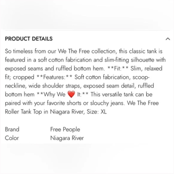 NWOT FREE PEOPLE WOMENS ROLLER TANK TOP TEAL NIGERIA RIVER SIZE LARGE PEPLUM - Picture 3 of 7